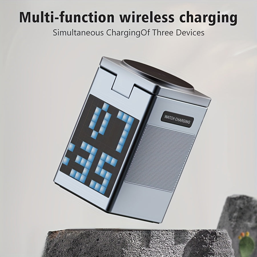 Multi-Function Phone Holder With Ambient Light, Speaker And Wireless Charging Function