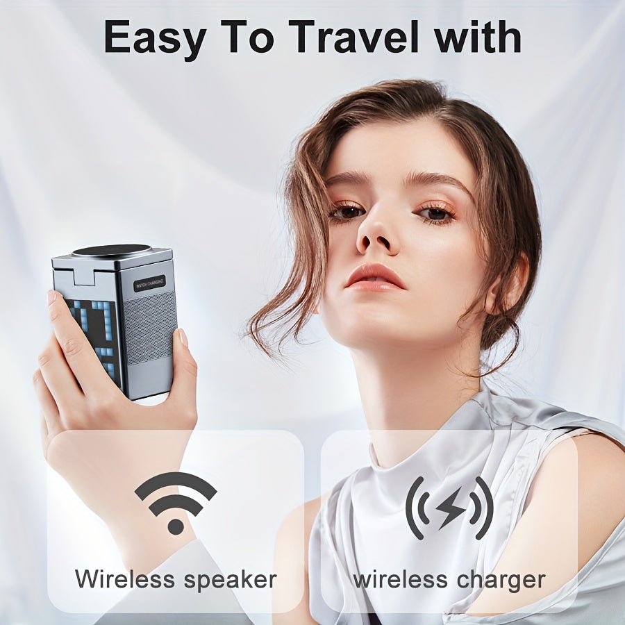 Multi-Function Phone Holder With Ambient Light, Speaker And Wireless Charging Function
