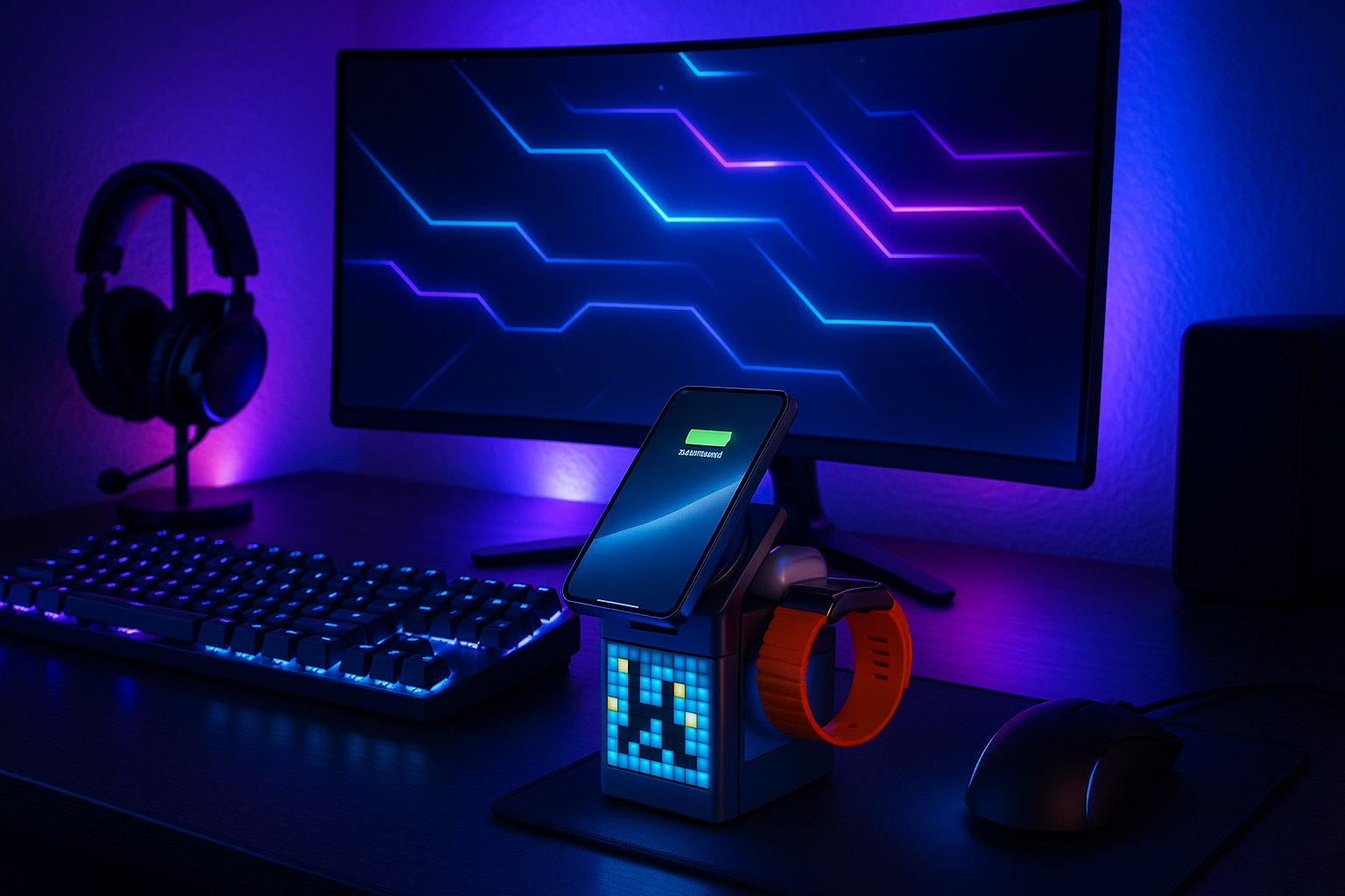 Gaming desk setup 2